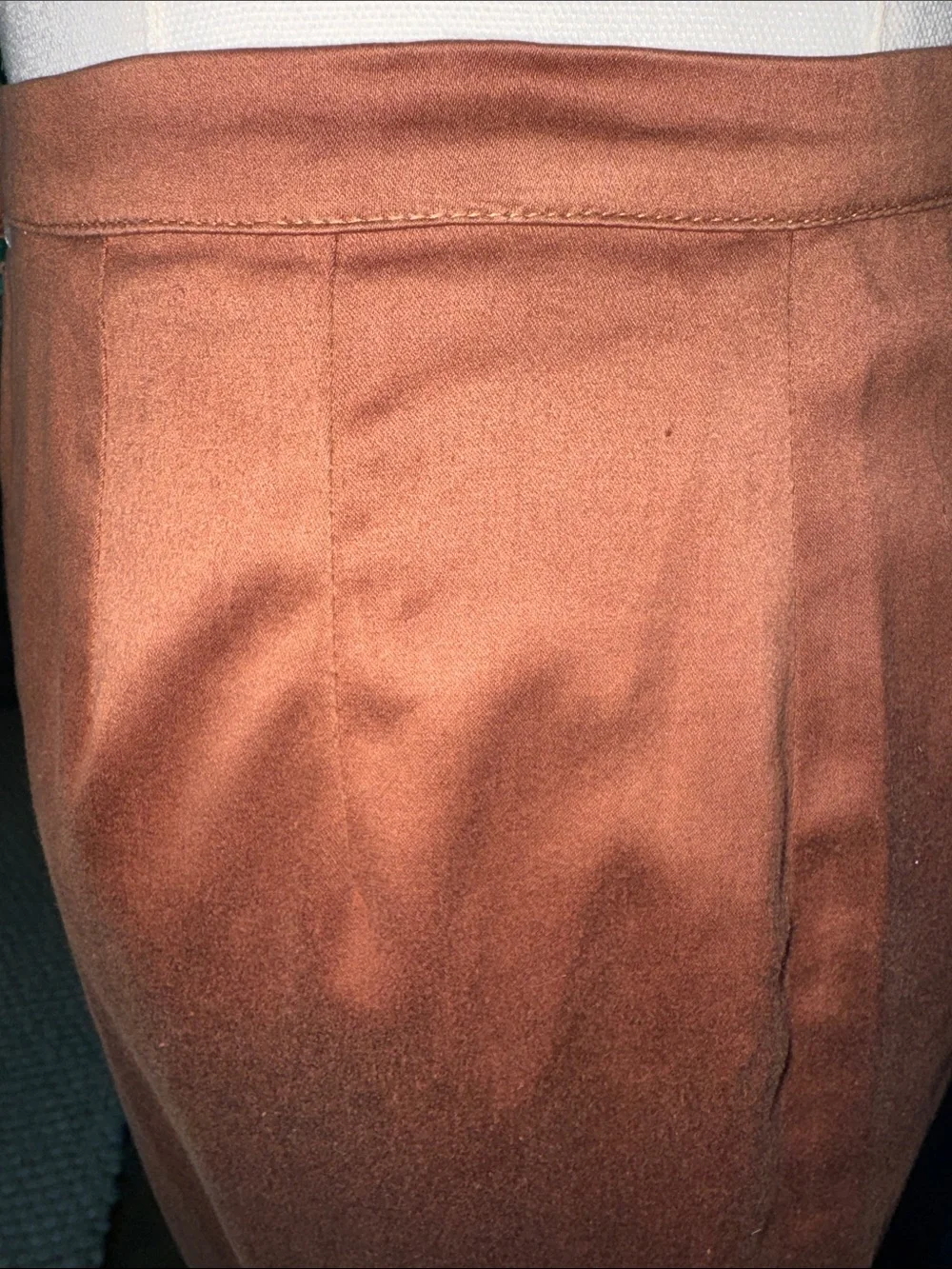 D & G Women's High-Waist Midi Pencil Skirt in Rust